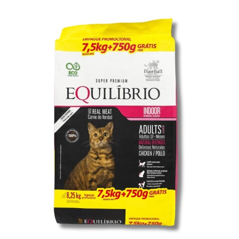 EQUILIBRIO GATOS ADULTOS 7.5 KG + 750 G DE REGALO