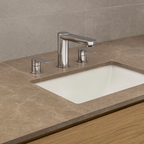 Grifería de lavatorio Bimando Euro bronce cromado Grifería De Lavatorio Bimando Euro Bronce Cromado