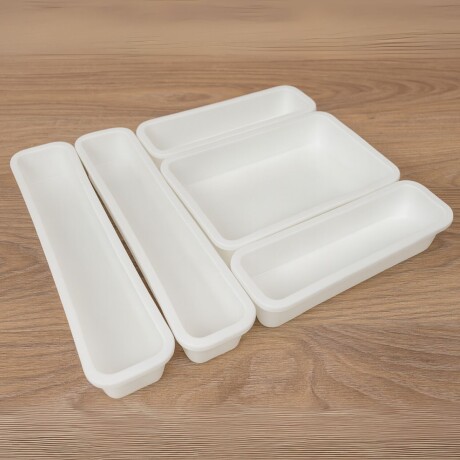 Organizador de cajones 5 piezas BLANCO