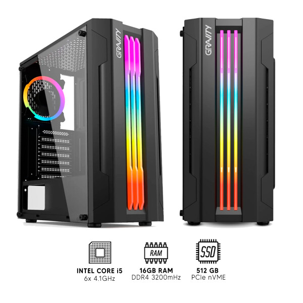 Combo Pc Gamer Core I5 8500 16gb/512gb Ssd Con Monitor Y Periféricos PC COMBO GAMER I5 8500 16/512/1650