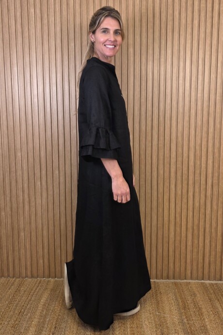 Vestido Flamenco Lino Negro