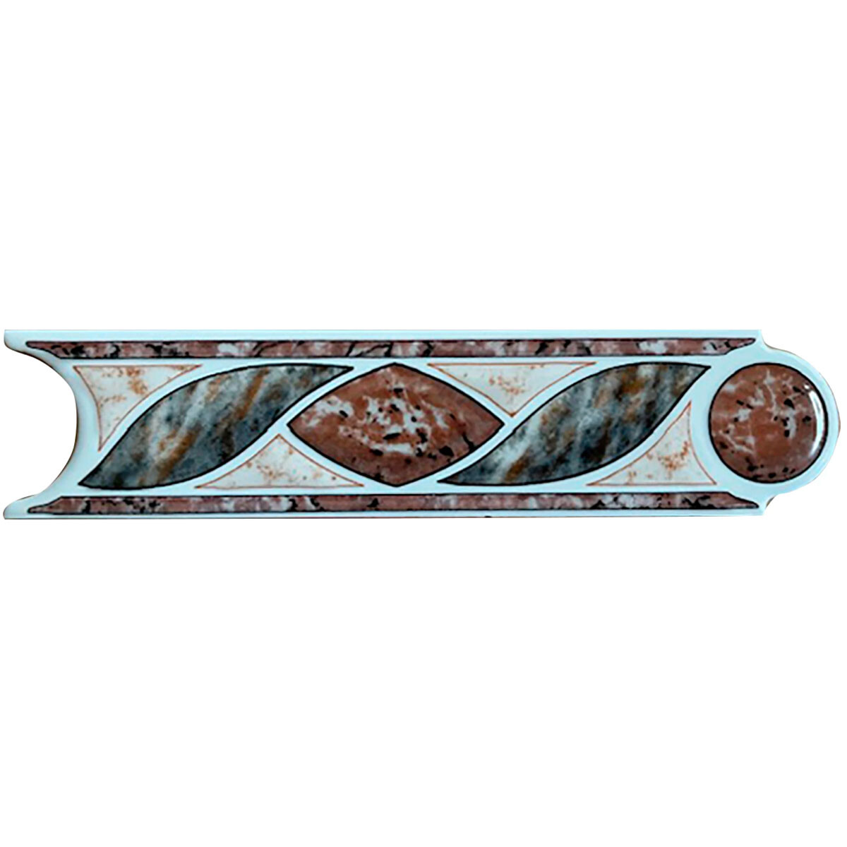 Listel Sin Fin 5X20 Listelos Decorados Marron 