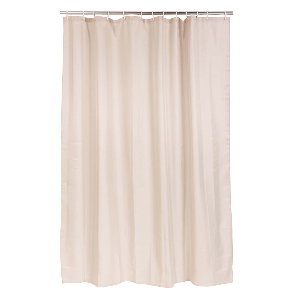 CORTINA BAÑO C/GANCHOS POLIESTER NATURAL-BEIGE YALINE NATURAL