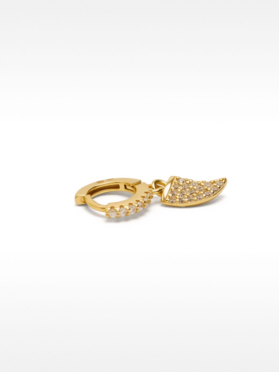 Aro Individual Con Circonitas - Plata De Ley 925 dorado