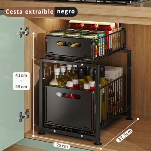 Estante organizador regulable para cocina Estante Organizador Regulable Para Cocina