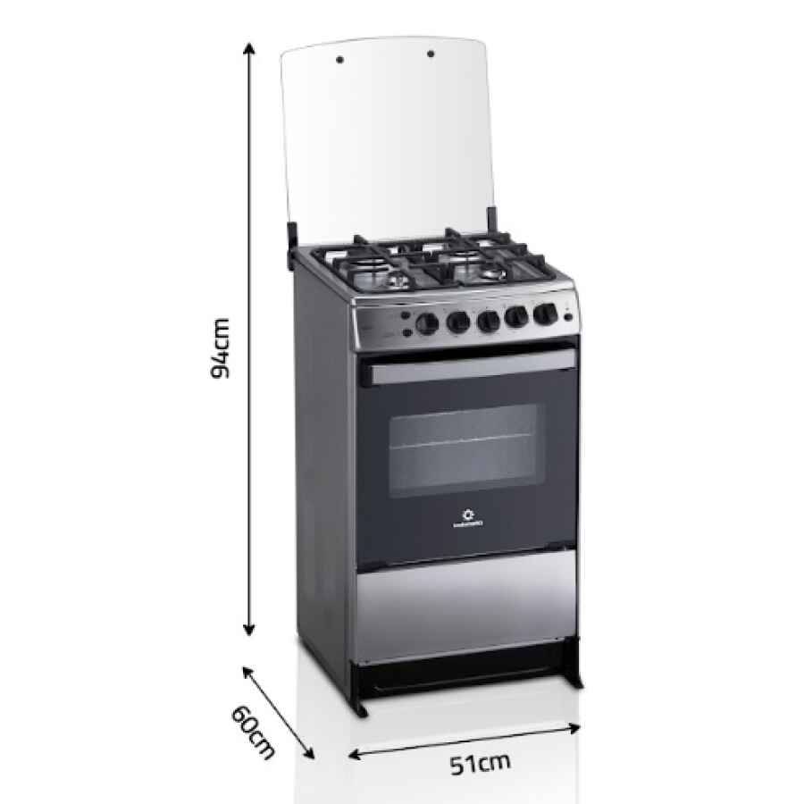 Cocina a Gas 4h 50cm con Grill a Eléctrico Indurama BILBAO Cocina a Gas 4h 50cm con Grill a Eléctrico Indurama BILBAO