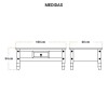 Mesa Central Cs211 En Madera Con 1 Cajón La Tentación Color Blanco Mesa Central Cs211 En Madera Con 1 Cajón La Tentación Color Blanco
