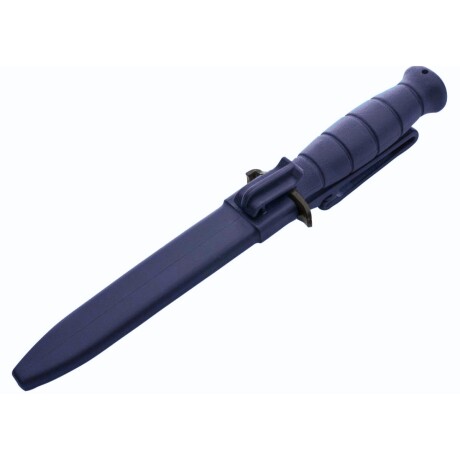 Cuchillo militar Cobra en polímero, hoja lisa Azul