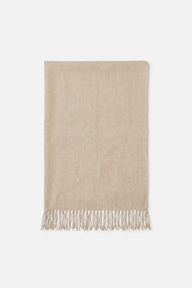 Pashmina 100% Lino beige melange
