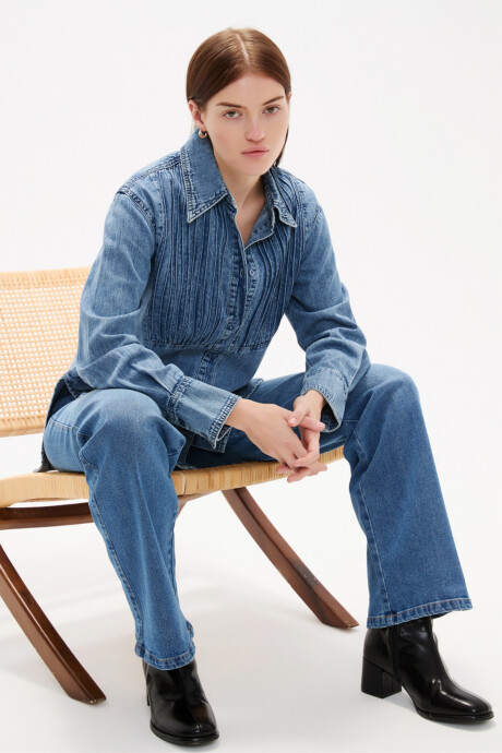 Camisa Olander Azul Grisaceo