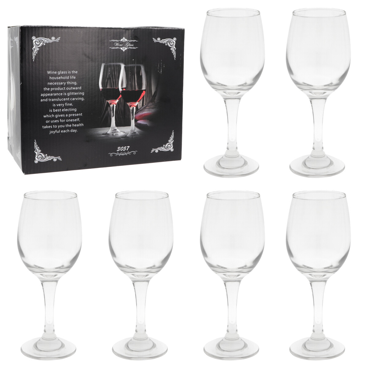 Set 6 Copas Cristal Vino Blanco Viola - Vasos, Copas y Jarros