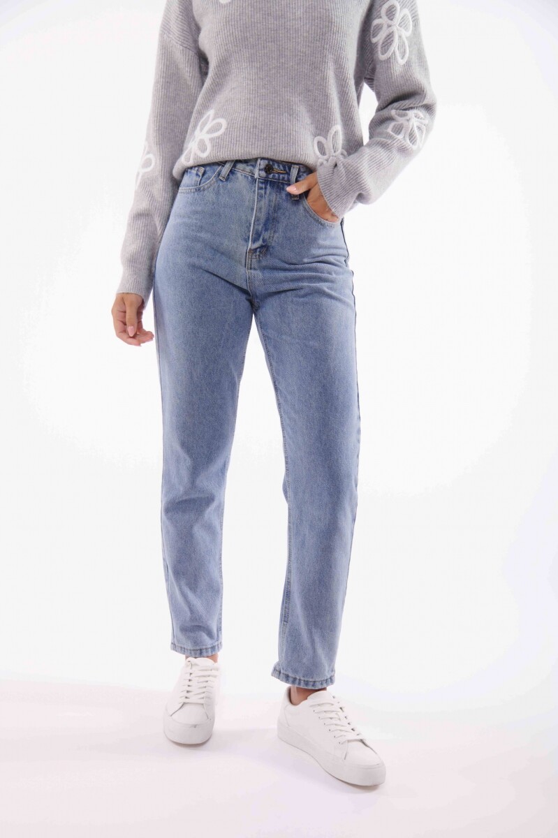 JEAN LINDA MOM - AZUL CLARO 