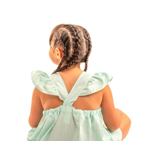 Vestido peto de niña Verde