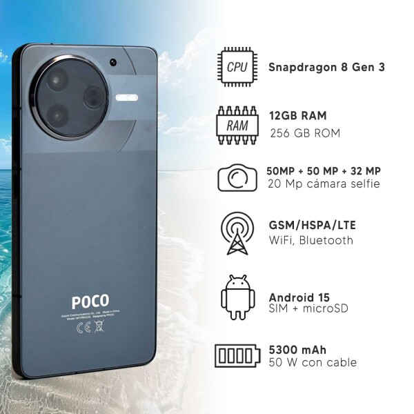 Xiaomi Poco F7 Pro 12gb Ram 256gb 5g CEL XIAOMI POCO F7 PRO 12/256 NEGRO