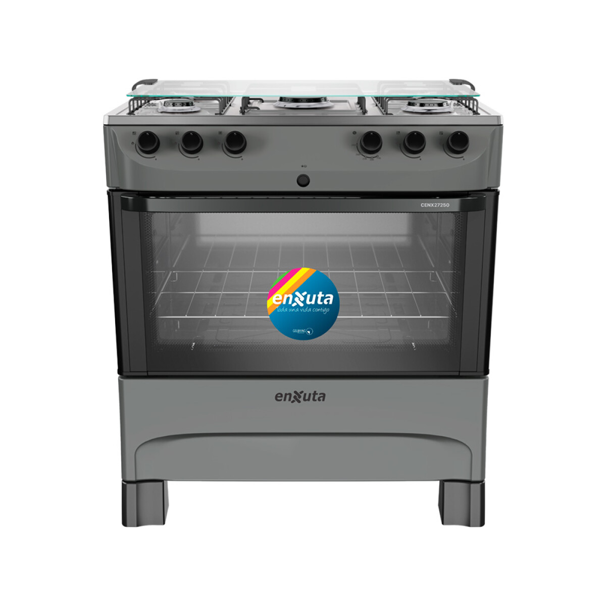 Cocina Multigas 5 Hornallas Gris 