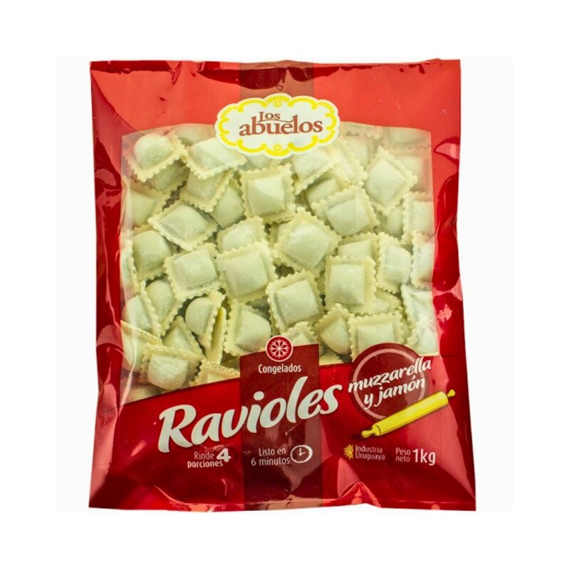 Ravioles de muzzarella y jamón Los Abuelos - 1 kg Ravioles de muzzarella y jamón Los Abuelos - 1 kg