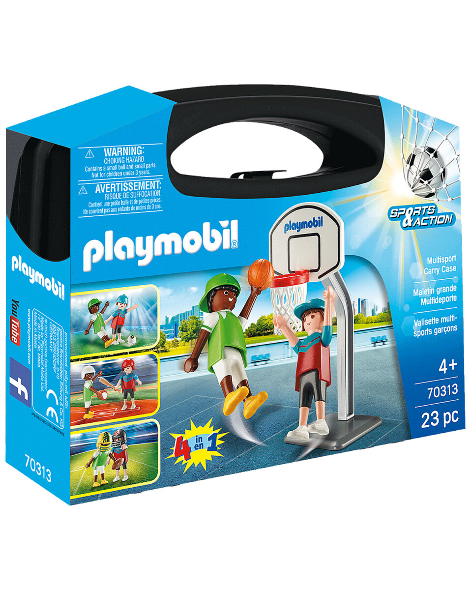 Playmobil Sports maletín multideporte 23 piezas 4 en 1 