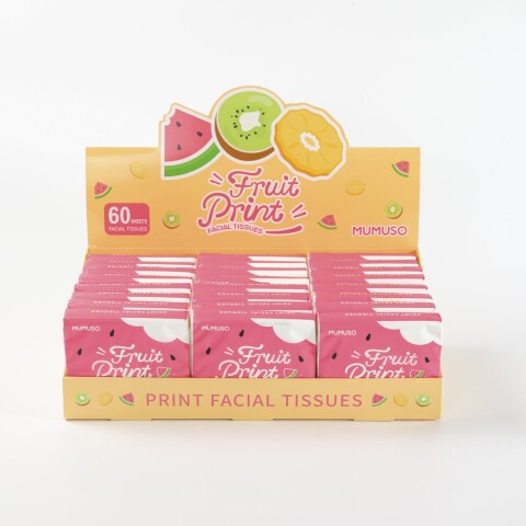 PAÑUELOS FACIALES ULTRA SUAVES SERIE FRUIT PRINT PAÑUELOS FACIALES ULTRA SUAVES SERIE FRUIT PRINT