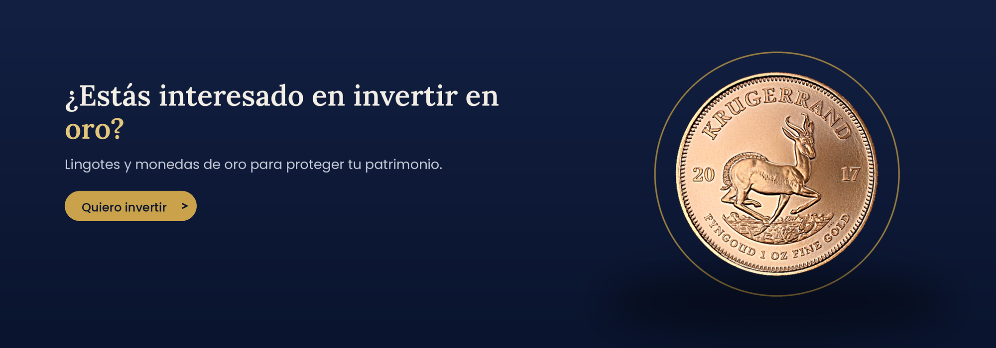 Inversion en oro, monedas y lingotes