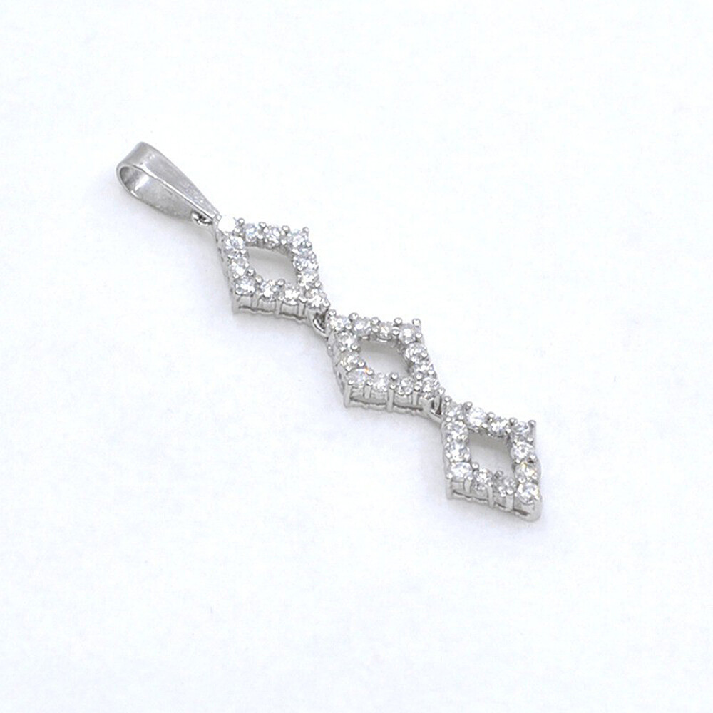 Colgante En Oro 18K Blanco Y Brillantes Colgante En Oro 18K Blanco Y Brillantes