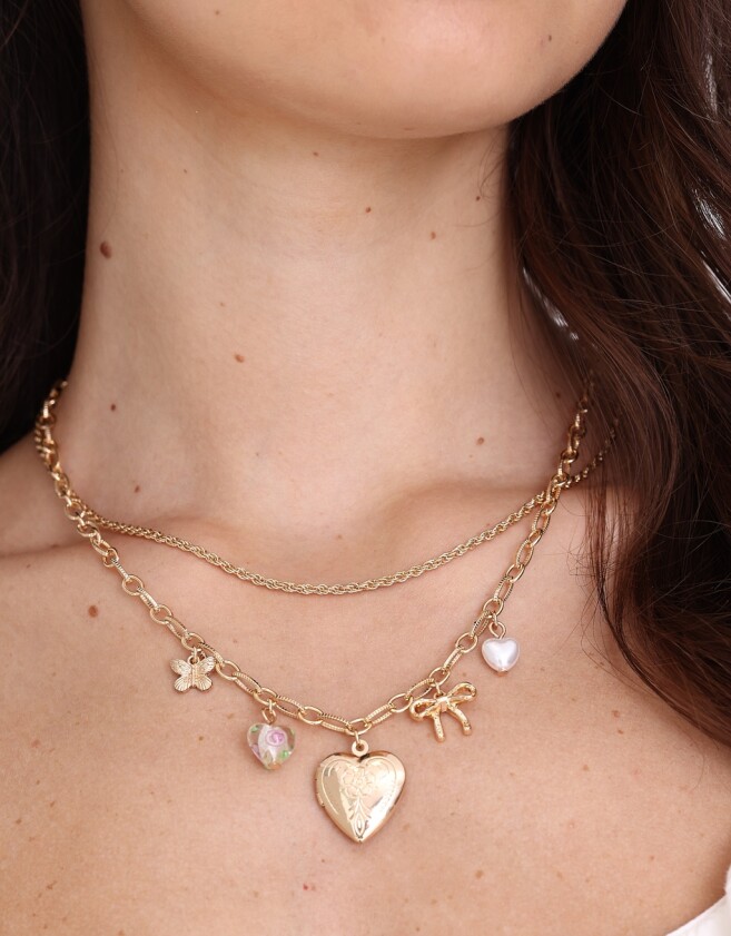 Collares Cortos Multi dijes Collar Corto Multidijes - Dorado