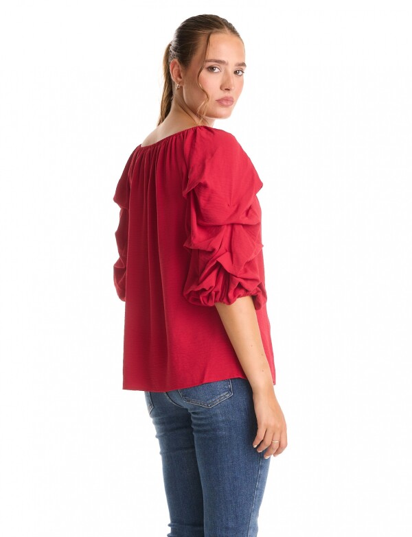 Blusa Manga Volados ROJO
