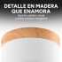 Plafón LED Techo 11 cm Madera Nórdico Luz Fría 10W Pack X 2 Blanco Cálida