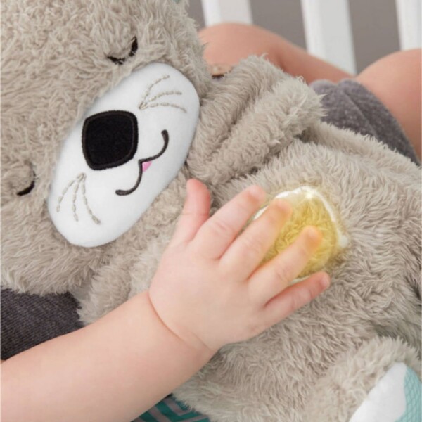 Peluche Nutria Bebé Respira Y Relaja Dormir Niño Tendencia Color Variante Blanco