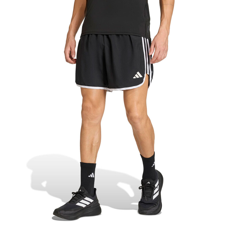 Short de Hombre Adidas Run Ess M20 M Negro - Blanco