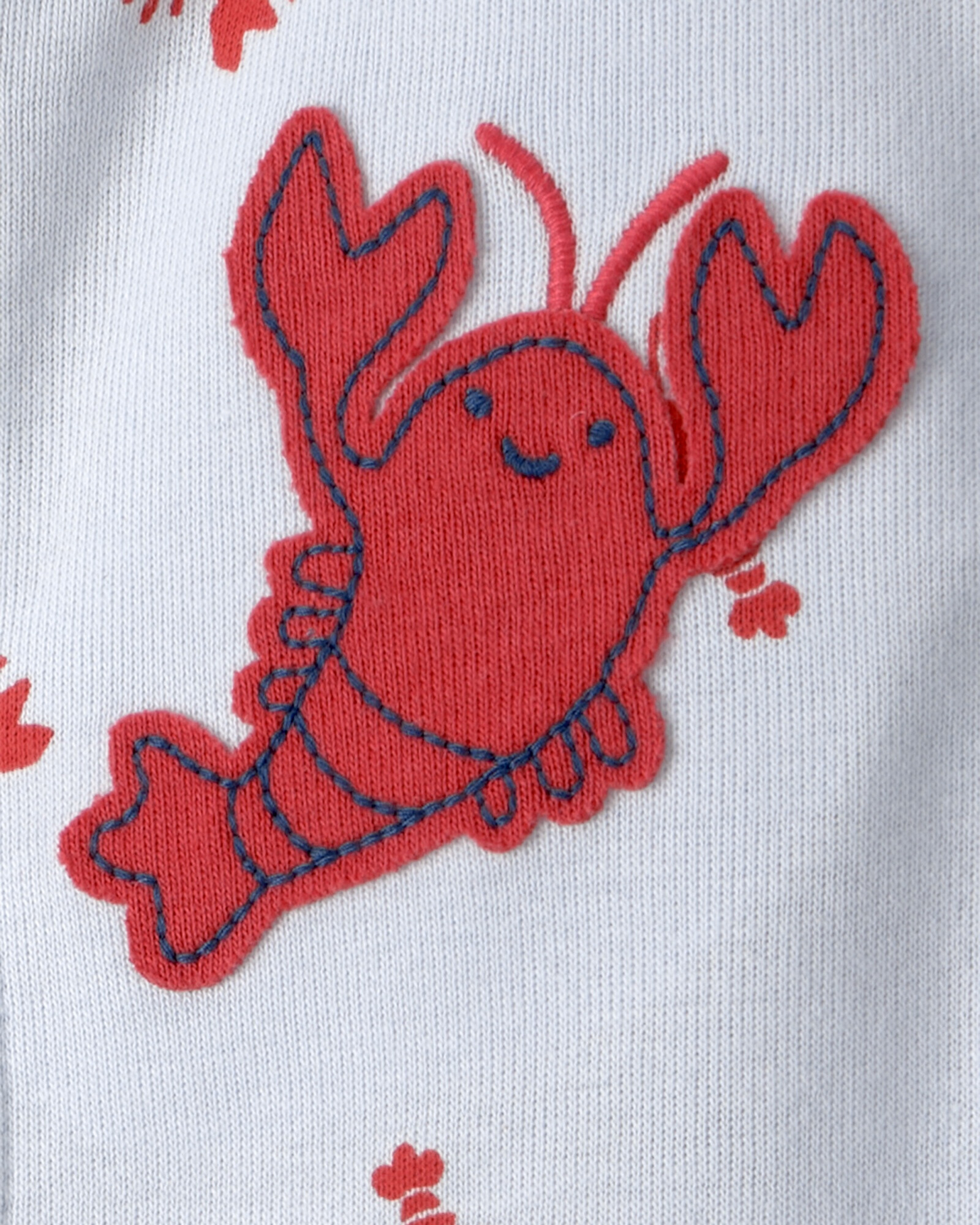 Monito corto de algodón, gris, diseño langostas Sin color