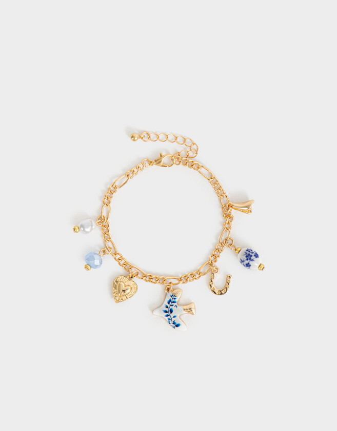 Pulseras Flexibles Multi dijes Pulseras - Dorado