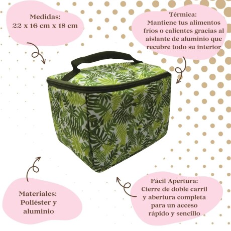 Lunchera H&K Hojas 22x16x18 cm Lunchera H&K Hojas 22x16x18 cm