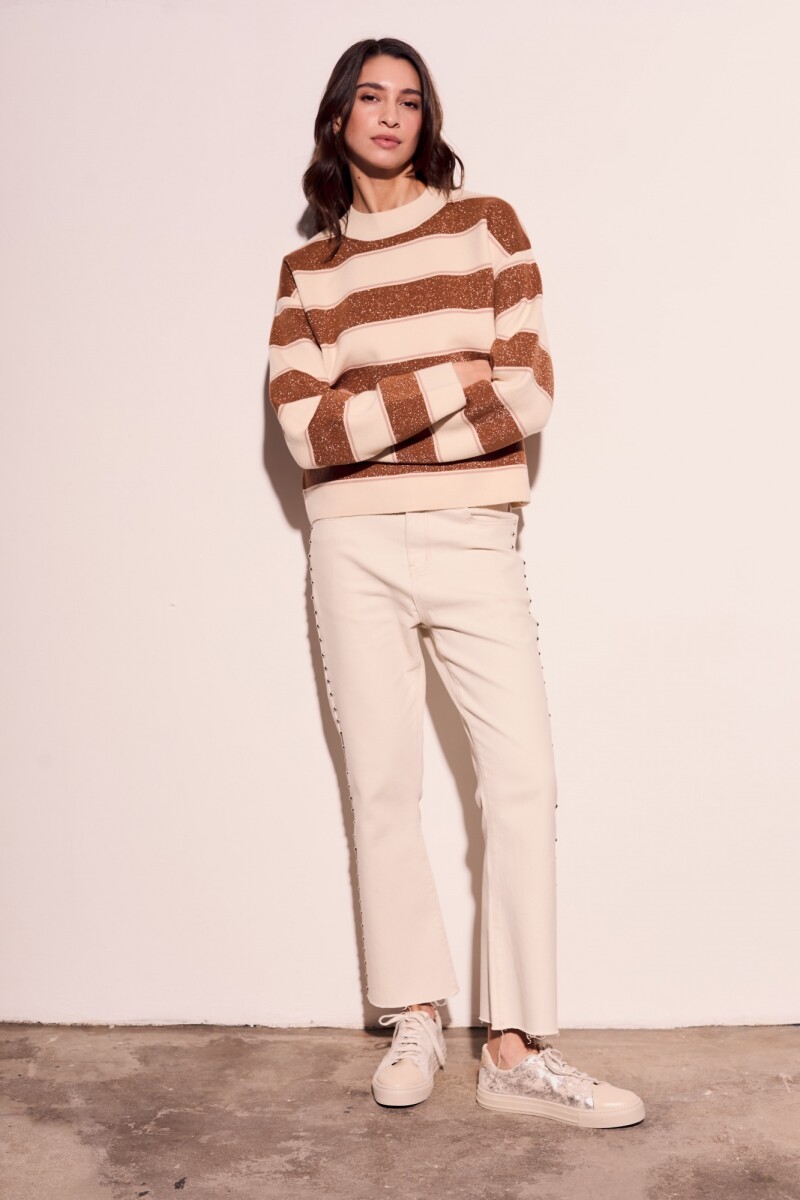 Sweater Rayado Camel