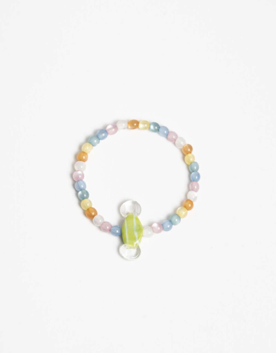 Pulsera Elástica Beads Para Niñas - Combinacion Multicolor 