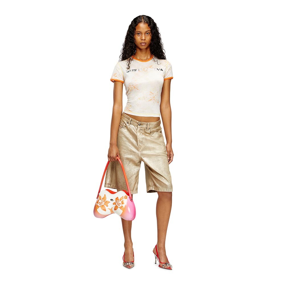 Bolso Para Mujer K.G. Double-D Shoulder Blanco/Rosa
