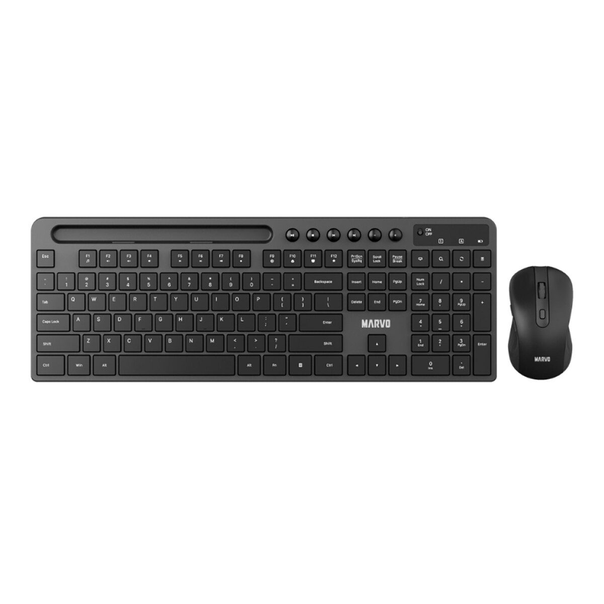 Marvo - Combo Gaming Inalámbrico 2 en 1: Mouse / Teclado Español KC411W SP - Mouse con Dpi Ajustable 