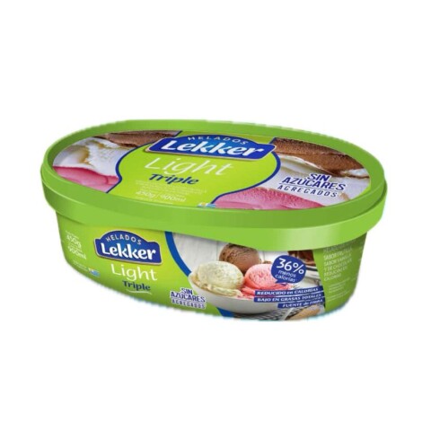 Helado Triple Light Lekker 900ml Helado Triple Light Lekker 900ml