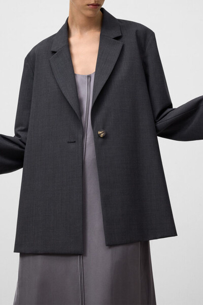 CHAQUETA Gris Melange
