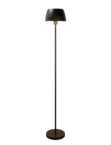 LAMPARA DE PIE D24x150CM BOMBE METAL NEGRO LAMPARA DE PIE D24x150CM BOMBE METAL NEGRO