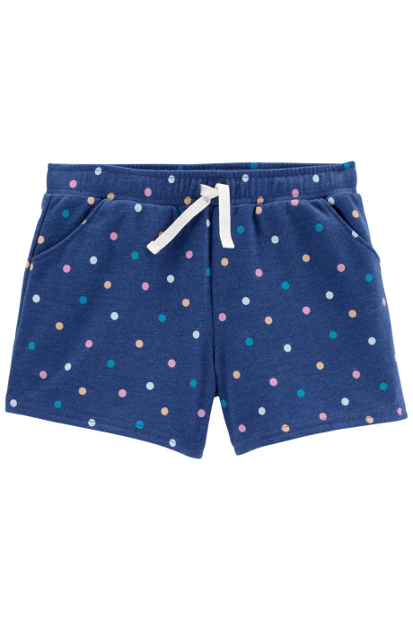 Short de algodón con cordón diseño a lunares multicolores 0