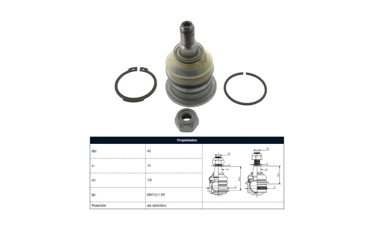 Rotula Del Hyundai Accent/Hb20 Hb20S/Elantra/I20 Jac J3 A137 Kia Rio 94-25 Der/Izq Rotula Del Hyundai Accent/Hb20 Hb20S/Elantra/I20 Jac J3 A137 Kia Rio 94-25 Der/Izq
