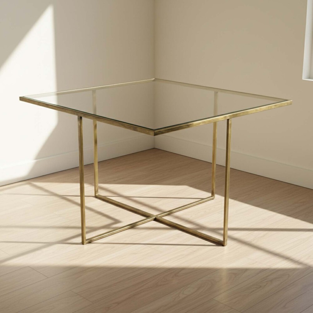 MESA AUXILIAR VIDRIO GRIS STRASBURG 779206 BRONCE