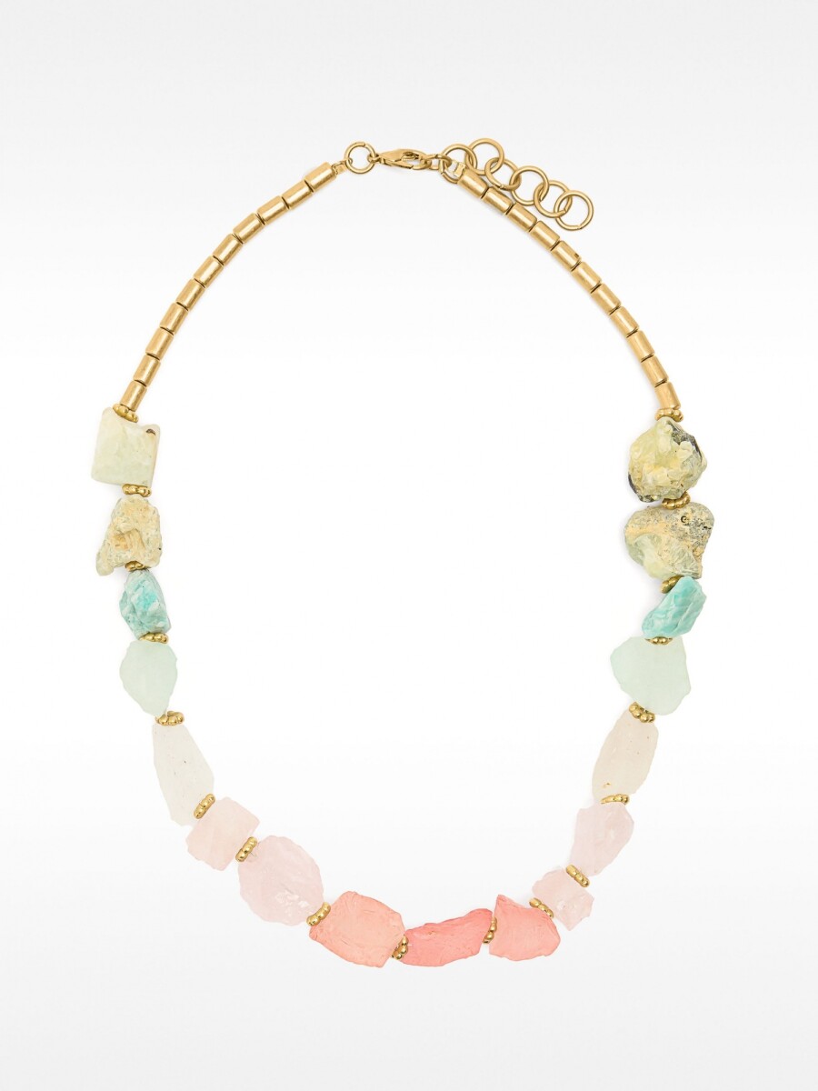 Collar Corto Con Piedras multicolor