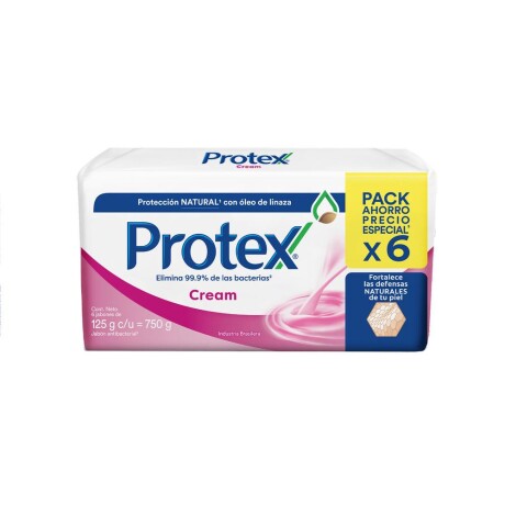 Jabón en Barra Protex Cream 125g 6 Unidades Jabón en Barra Protex Cream 125g 6 Unidades