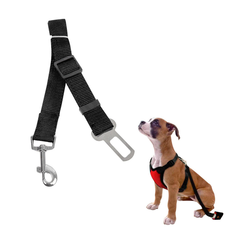 Cinturón De Seguridad Para Perros Regulable Correa Color negro