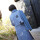 Tweed Rain Coat Celeste