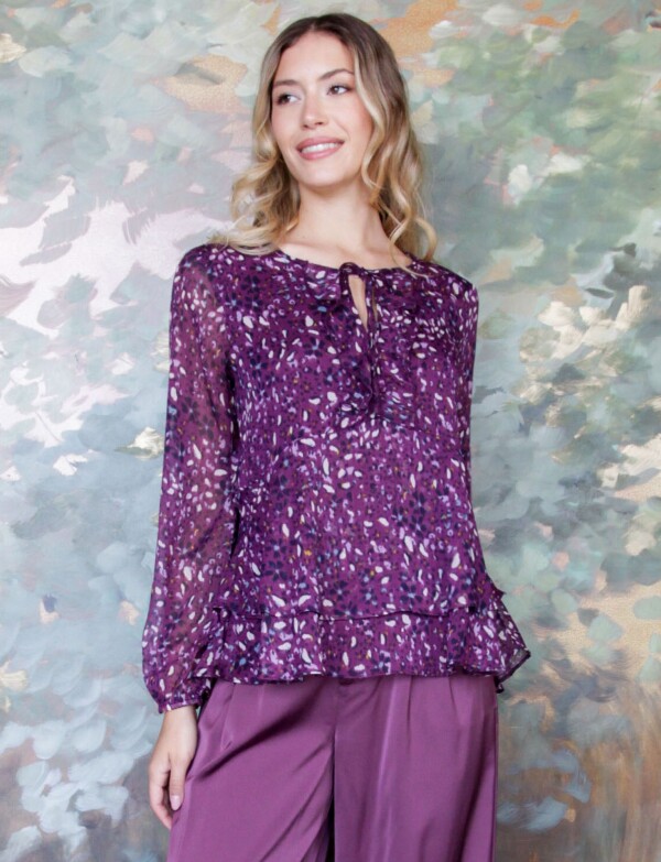 Blusa Gasa Print VIOLETA/MULTI