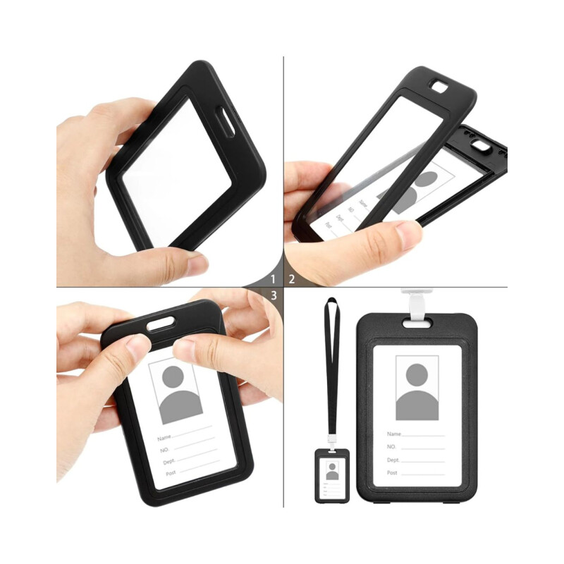 Set De 3 Tarjeteros Verticales Con Cordon Set De 3 Tarjeteros Verticales Con Cordon