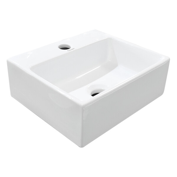 BACHA DE APOYO RECTANGULAR BLANCA PARA MONOCOMANDO Bacha De Apoyo Rectangular Blanca Para Monocomando