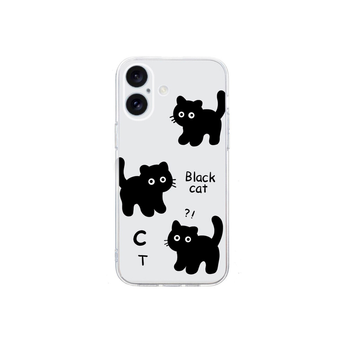 Protector para iPhone 17 transparente diseño gatos 